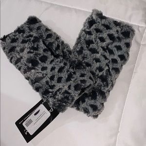 Luxury fingerless faux fur snow owl gloves